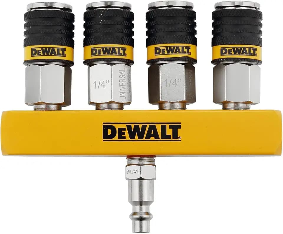 DEWALT 4-Way Straight Air Manifold with Multi-Tool Splitter (DXCM041-0120)