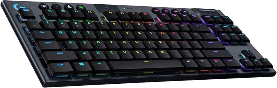 Logitech G915 TKL Tenkeyless LIGHTSPEED Wireless RGB Mechanical Gaming Keyboard Tastatur backlit USB Bluetooth Deutsch Tastenschalter: GL Linear Kohle