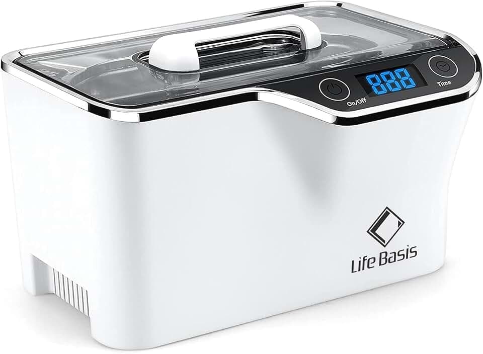 LifeBasis Professional Ultrasonic Jewelry Cleaner 600ml (20 oz), White