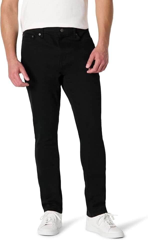 Amazon Essentials Men's Low Stretch Slim-Fit Jean, Tapered Leg, Vintage Inspired Midweight Denim
