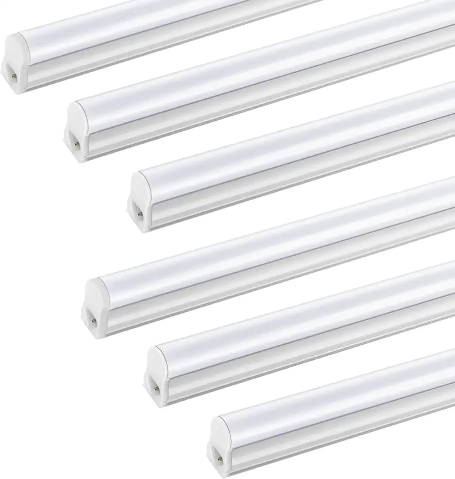Pak T5 LED Shop Light 4FT 2800LM 6500K 20W Garage Cabinet Lighting 6 Pack