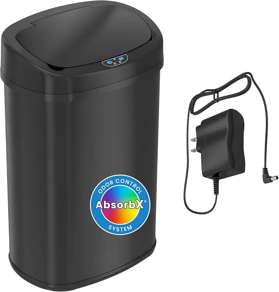 SensorCan 13 Gallon Sensor Kitchen Trash Can with Odor Filter | AC Adapter