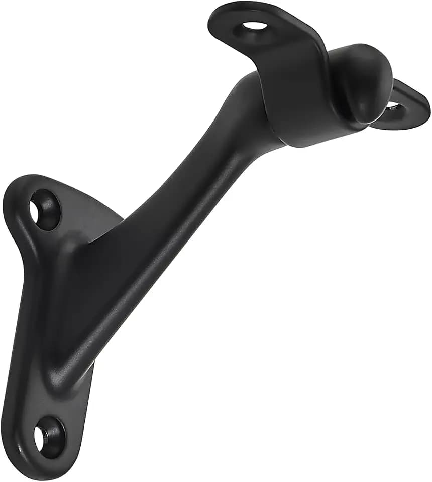 khtumeware 15 Pack 3 Inch Matte Black Hand Rail Bracket Heavy Duty Hardware for Stairways, Home or Office Stair Support Handrail Brackets