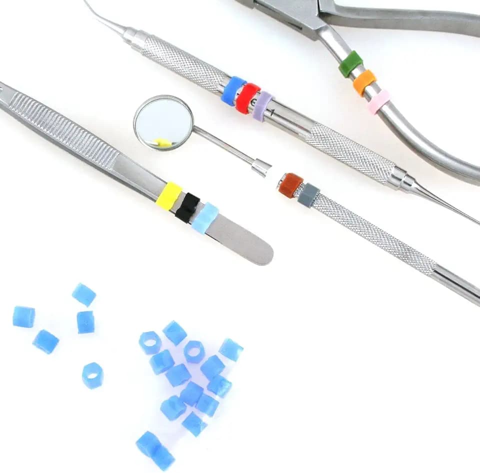 Silicone Color Bands for Instruments Identification Sold in Packs of 20 Bands Each Select Color Options | Medixplus (Blue)