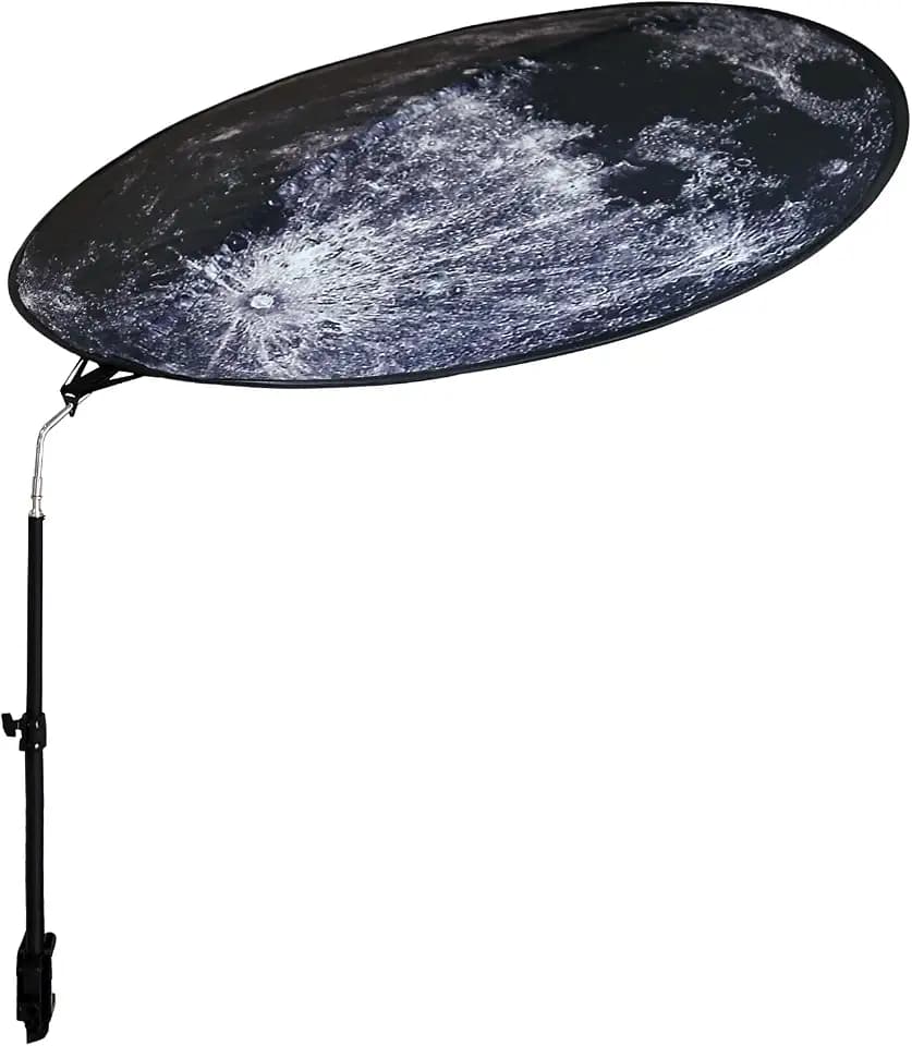 Office Cubicle and Desk Shade - Foldable 48" Circular Shading, Light-Proof Desk Canopy,Light Shade with Clamp and Rotatable Rod, Designed for Light Sensitive Workers