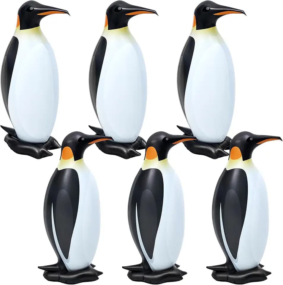 Liliful 6 Pcs 20.5" Penguin Birthday Decorations, Inflatable Penguins