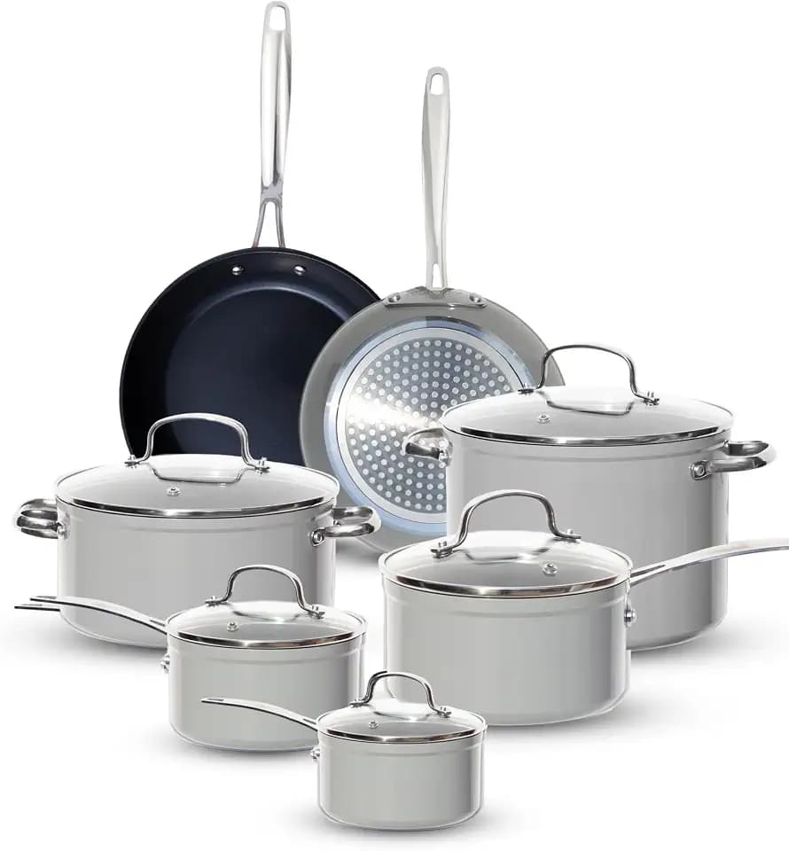 Nuwave Healthy G11-Pots and Pans Set Non Stick, Works on All Stovetops