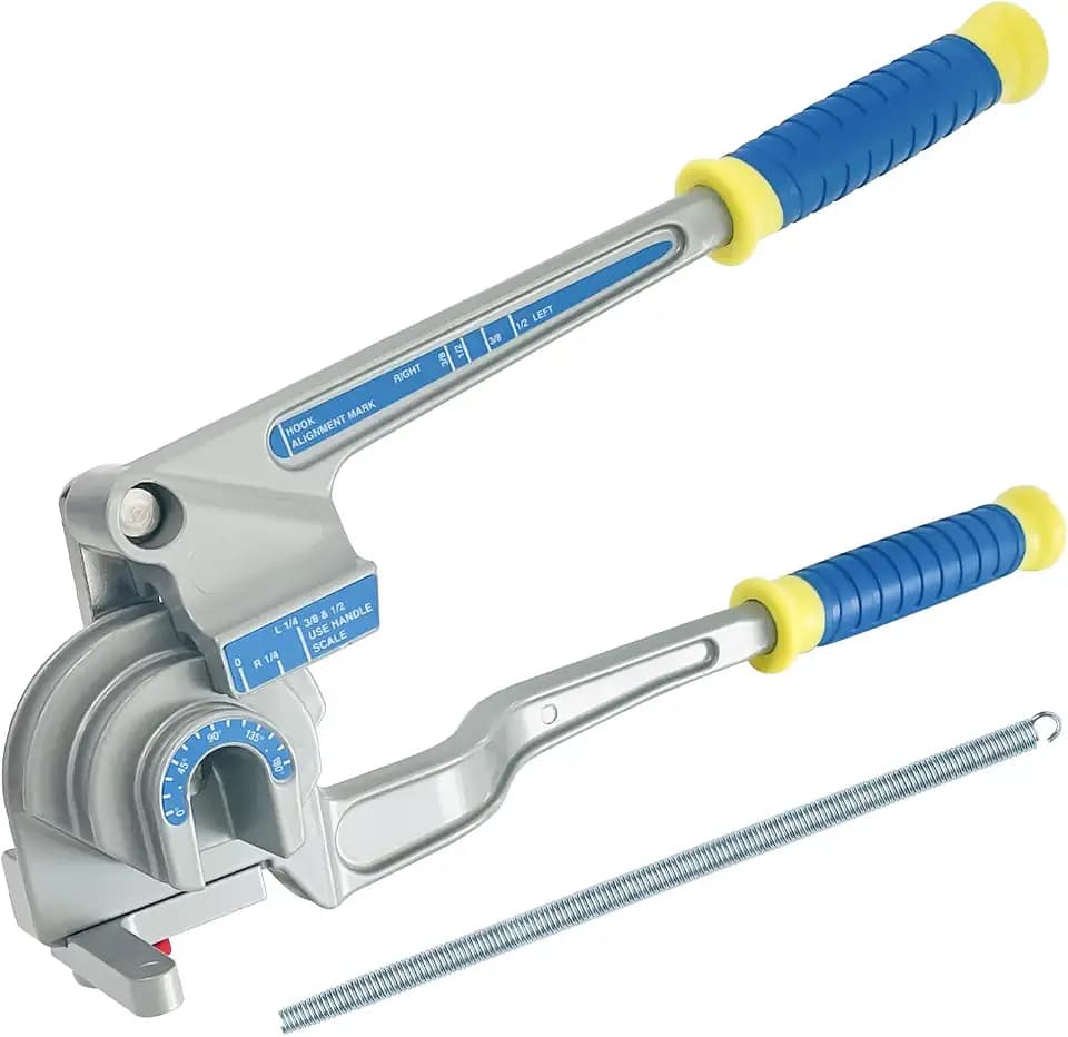 3-in-1 Tubing Bender, 180° Tube Bender for 1/4", 3/8", 1/2" (6/10/12 mm) O.D. Suitable for Bending Copper, Brass and Aluminum pipes, Ideal for HVAC (1/4", 3/8", 1/2")