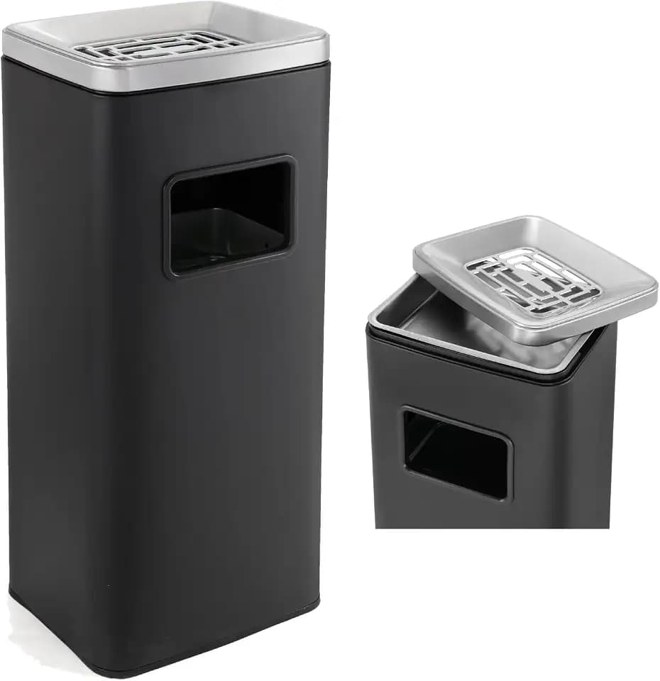 WICHEMI Commercial Outdoor Trash Can 4 Gallon Removable Inner Bucket Patio