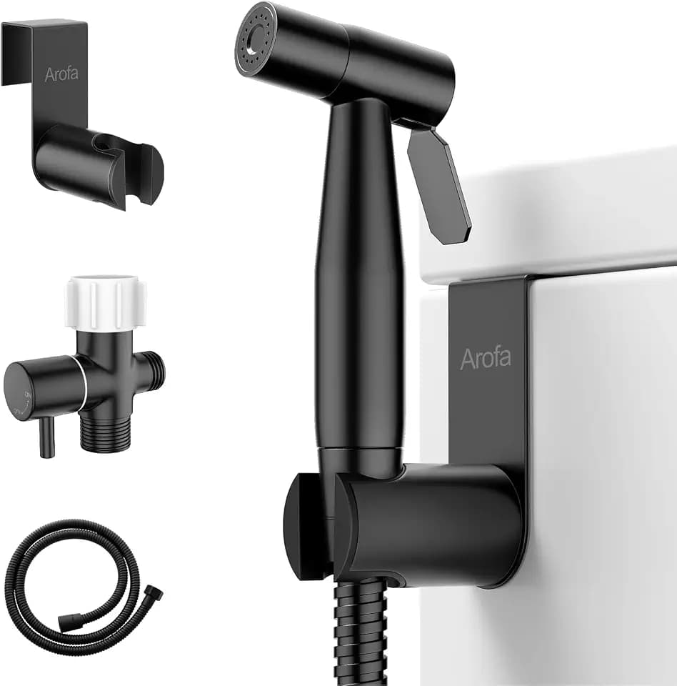 Arofa Handheld Bidet Sprayer, Bidet Attachment for Toilet, Matte Black