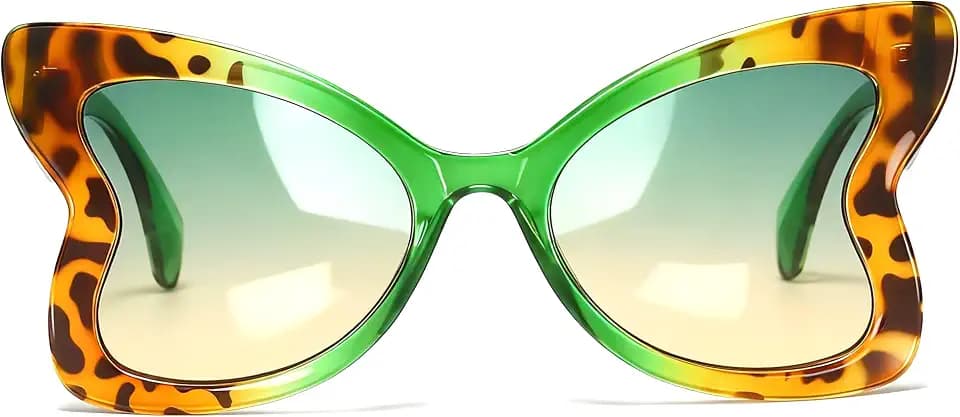 Chicid Oversized Butterfly Sunglasses for Women, Funky Sunglasses with UV400 Protection Non-Polarized Lenses