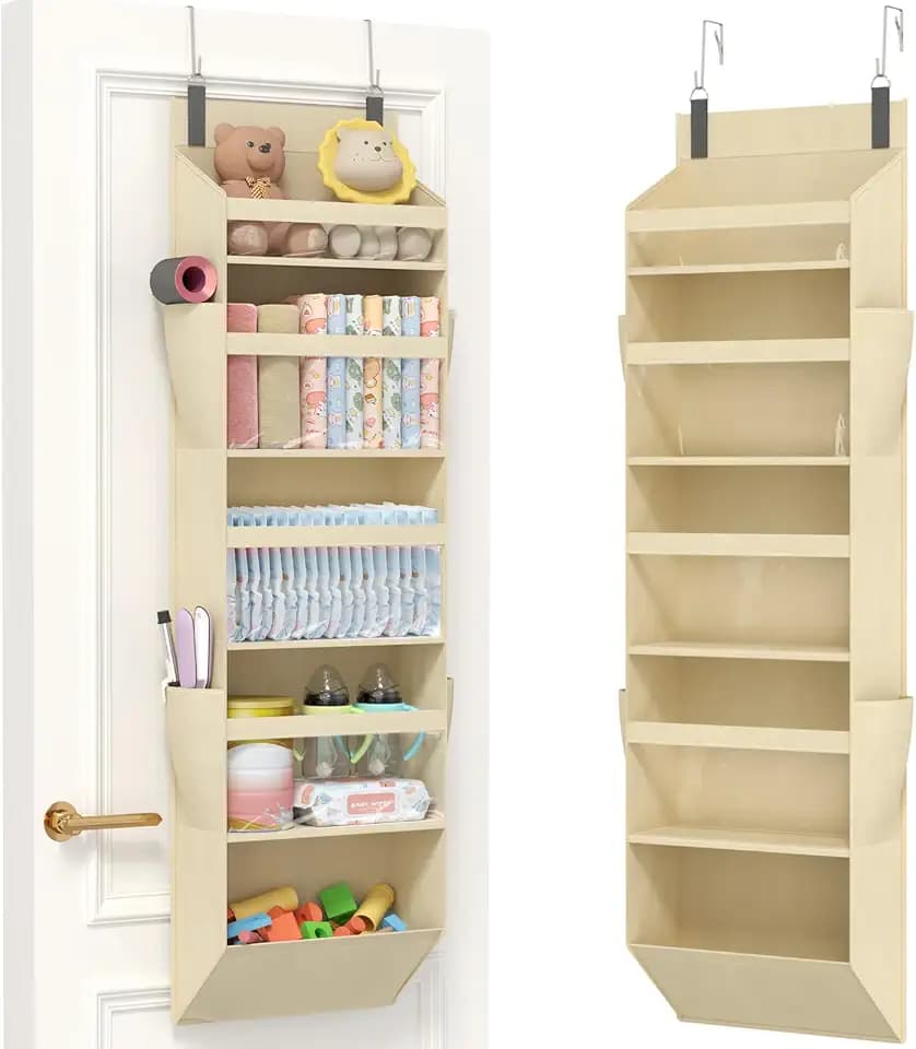 Lifewit Organizador Colgante para Puerta, 5 Niveles, para Cocina, Beige