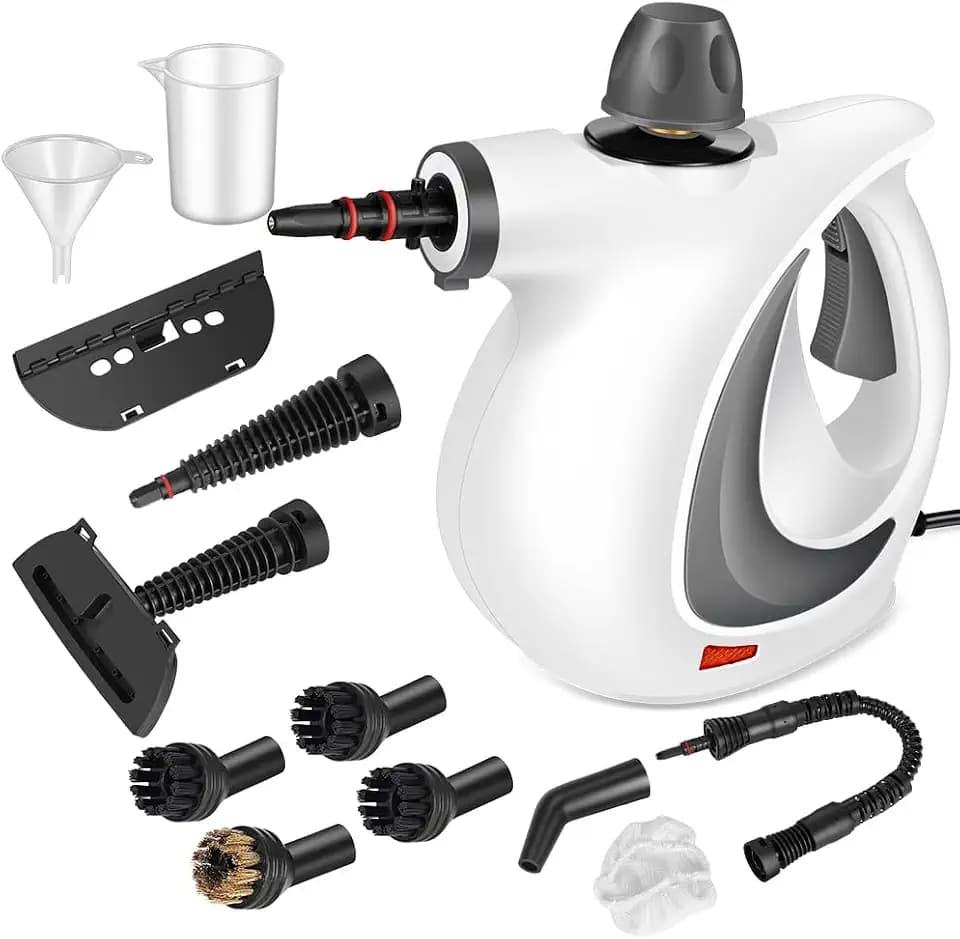 Handheld Steam Cleaner, Pressurized Hot Steam with 12 Accessories for Home