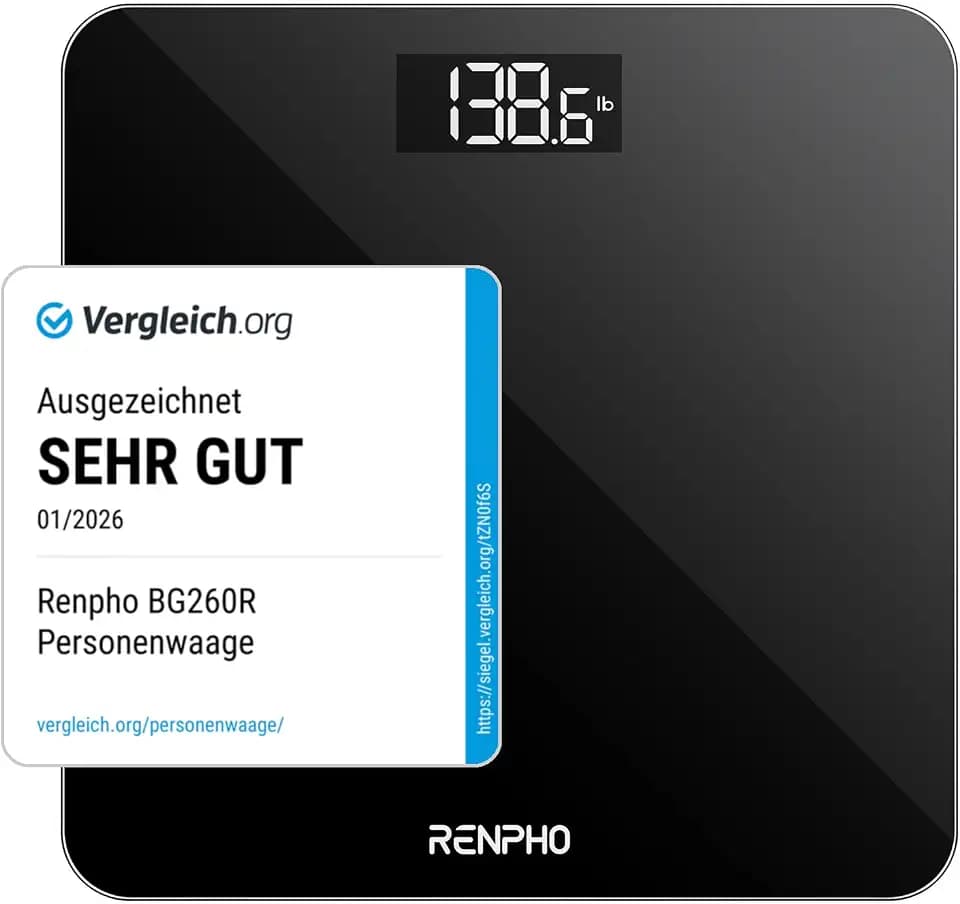 RENPHO Personenwaage, Körperwaage mit Hochpräzisions-Sensoren