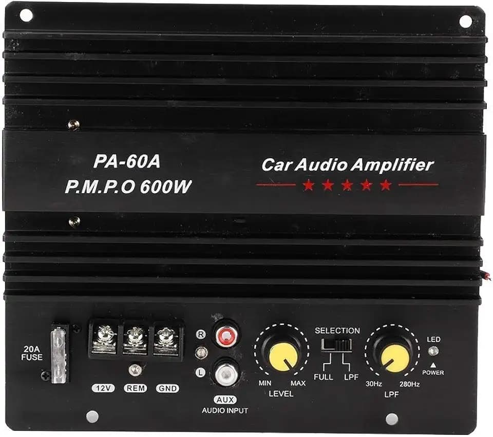 KSTE Auto Subwoofer 12V, 12V 600W Auto High Power Digital Audio Subwoofer Verstärker-Brett