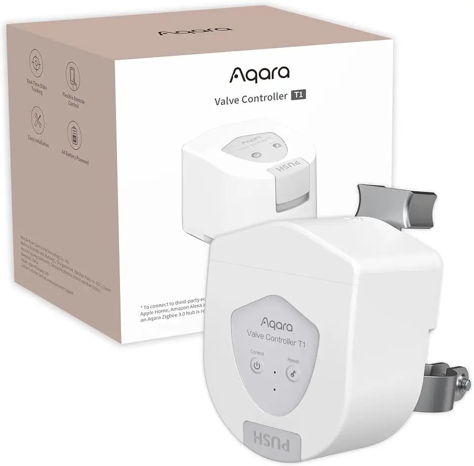 Aqara Smart Valve Controller T1,Matter Over Bridge, Zigbee 3.0 Hub Required