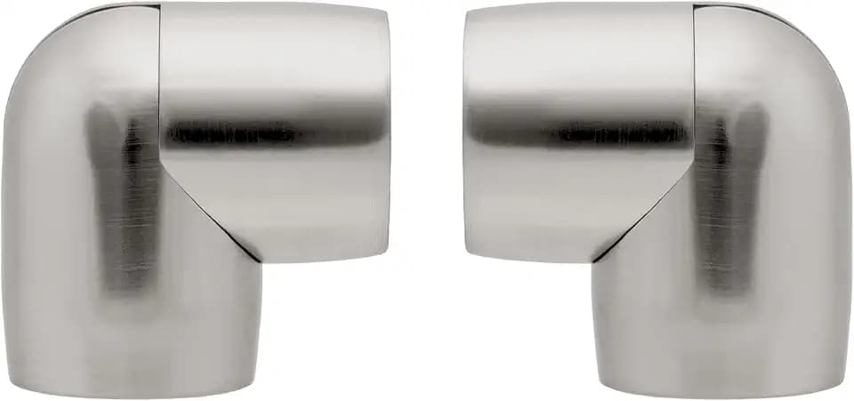 BlastHome® Luxury Corner Connectors, Set of Two, Brushed Nickel
