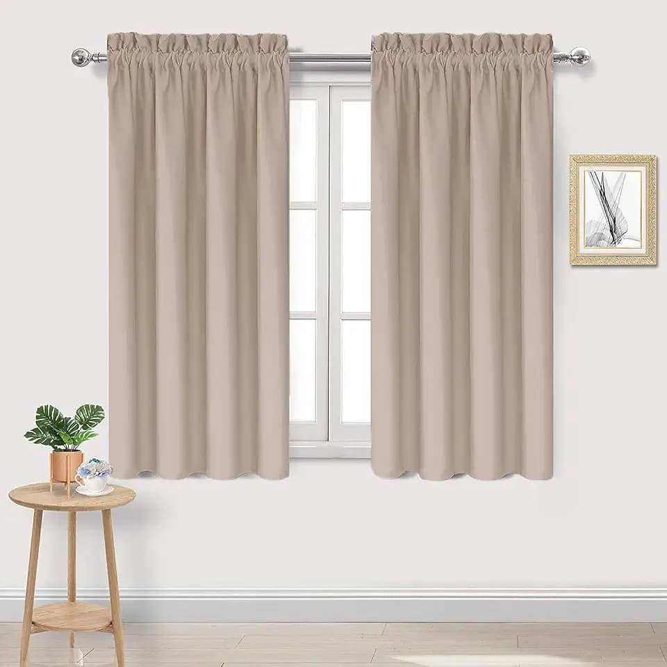 DWCN Blackout Curtains for Bedroom Living Room 42 x 54 Inch Long Camel