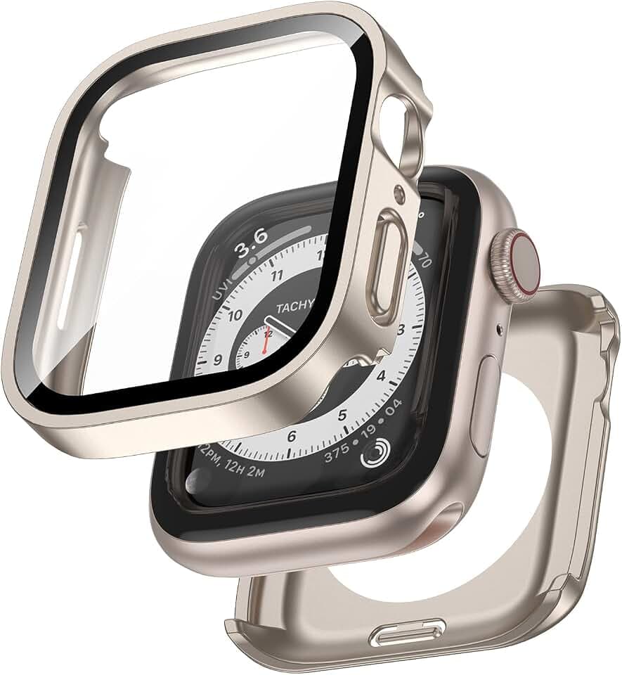 2 in 1 Wasserdichtes Hülle für Apple Watch Series 9/8/7 45mm