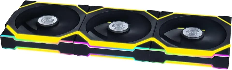 Lian Li UNI Fan SL Wireless 120mm ARGB Fan - Triple Pack - 2.4 GHz Wireless Signal for RGB & Fans Control - Customizable Lighting Effects - Controller Included & Required - Black (12SL1W3B)