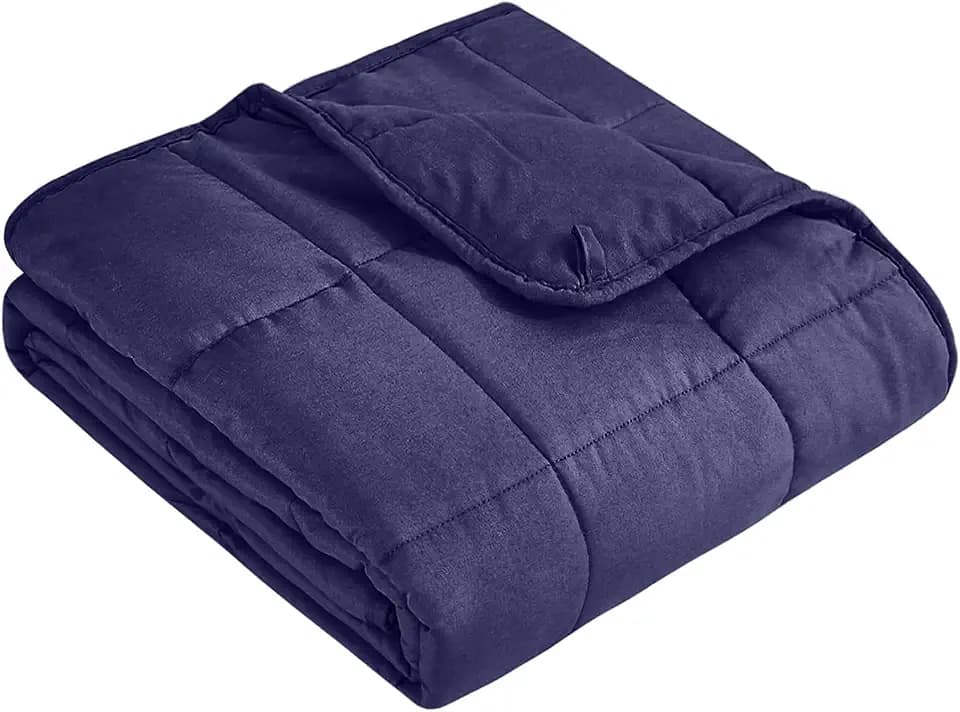 Topcee Weighted Blanket (7 lbs, 40" x 60") Cooling Throw Heavy Blanket for Sleeping Apply to 60-90 lbs, Soft Thick Breathable Blanket with Glass Bead, Easy Care