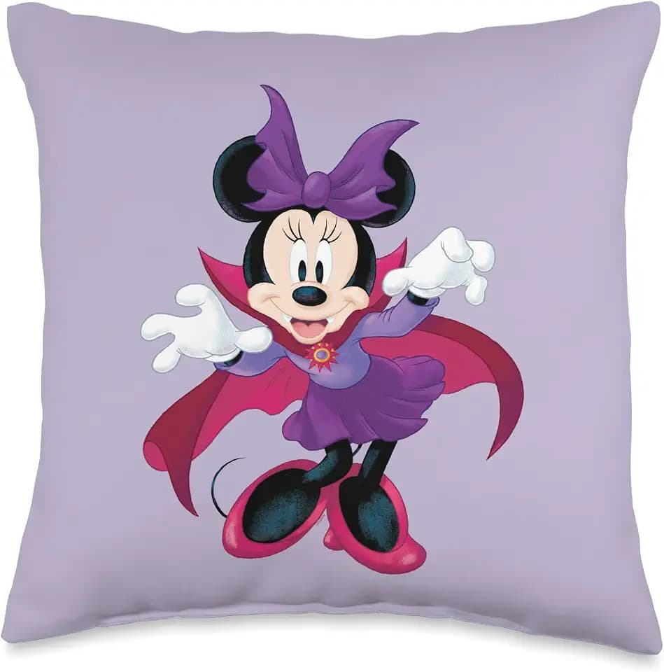 Disney Halloween Minnie Mouse Vampire Costume Trick or Treat Throw Pillow