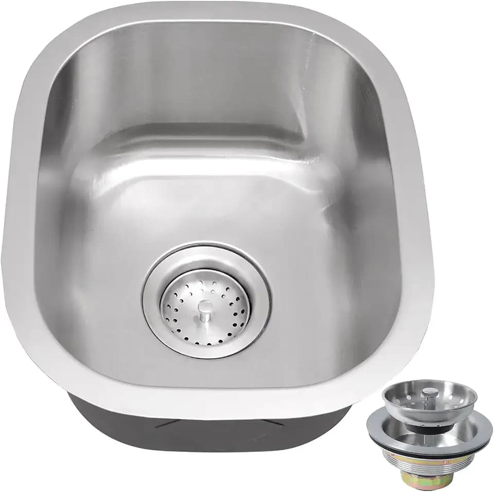 Bar Sink, 15" x 12" Inch Undermount Kithcen Sink
