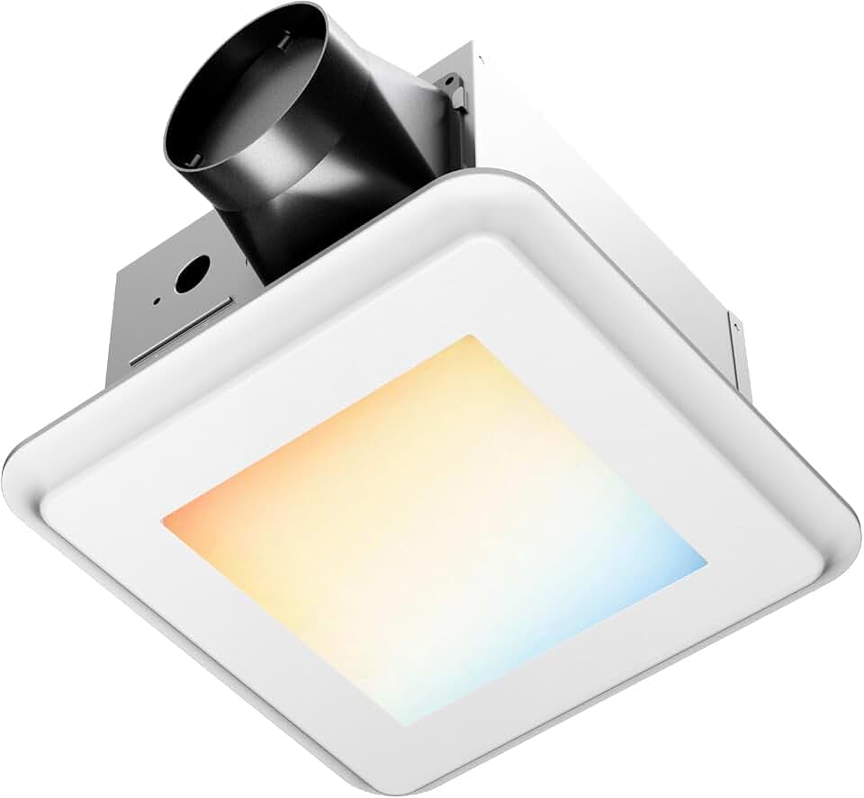 Amico Bathroom Exhaust Fan with Light, 110 CFM, 1.0 Sones, 5CCT, 1000LM