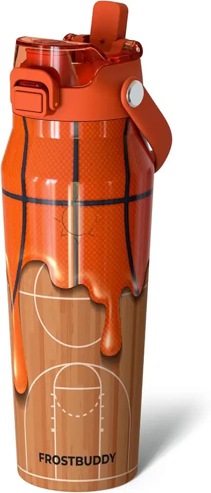 Frost Buddy 24oz Insulated Water Bottle - Straw & Chug Lid - Leak-Proof