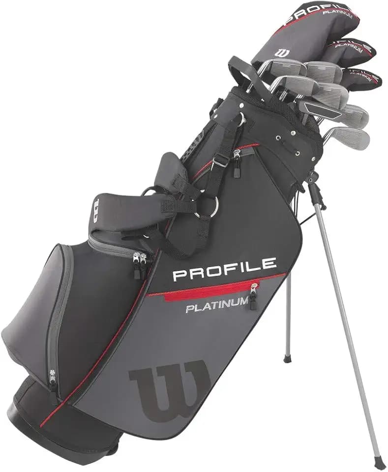 Wilson Men's Profile Platinum Complete Golf Club Package Set - Right Handed, Stand Bag