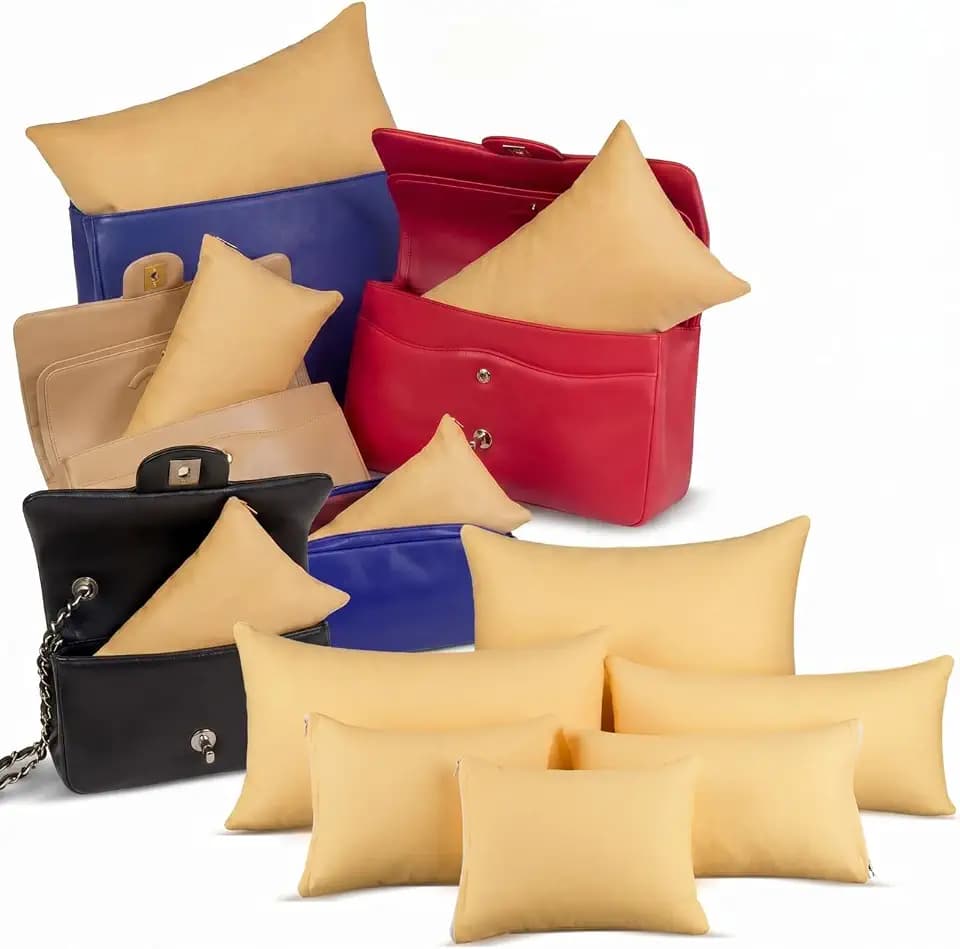 6 Pcs Purse Insert Pillows Set Fillers to Keep Shape, Six Sizes, Golden