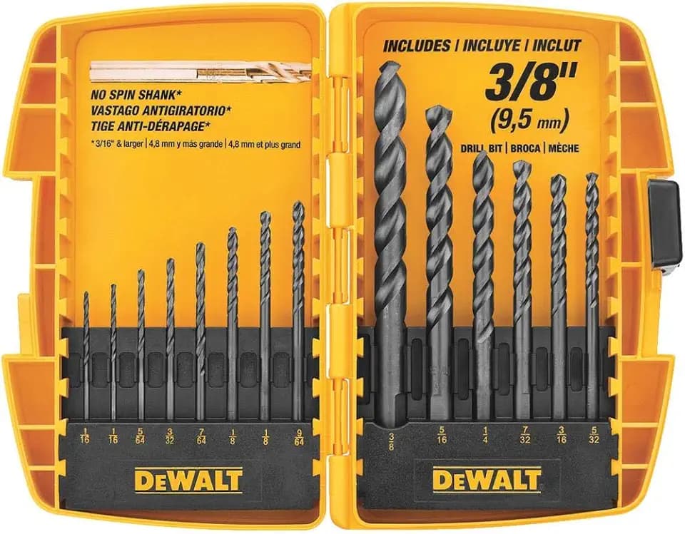 DEWALT DW1162 14-Piece Black Oxide Drill Bit Set