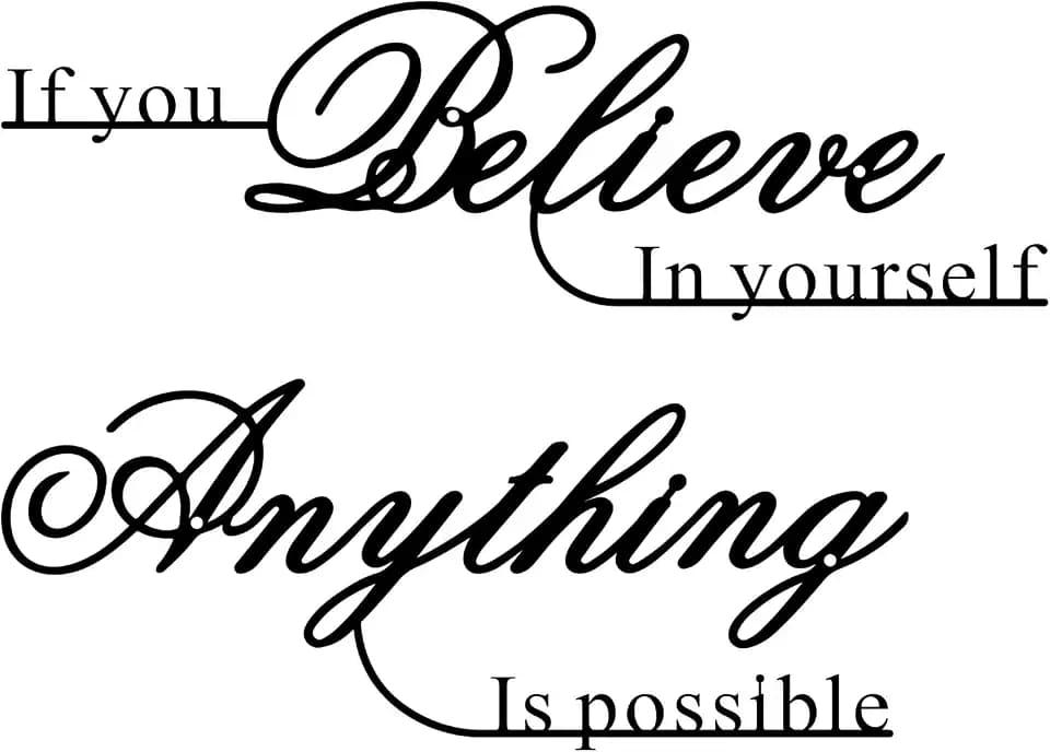 Resama If You Believe in Yourself,Anything is Possible Wall Art Decor