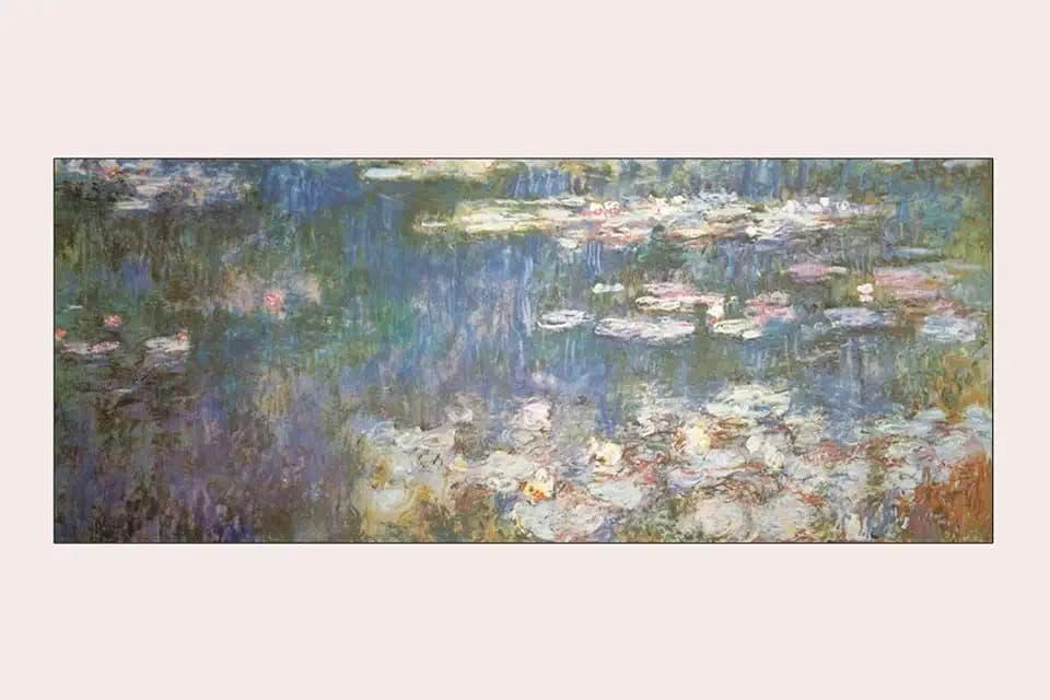 ART.COM Wall Art Print Waterlilies by Claude Monet, 36" x 24"