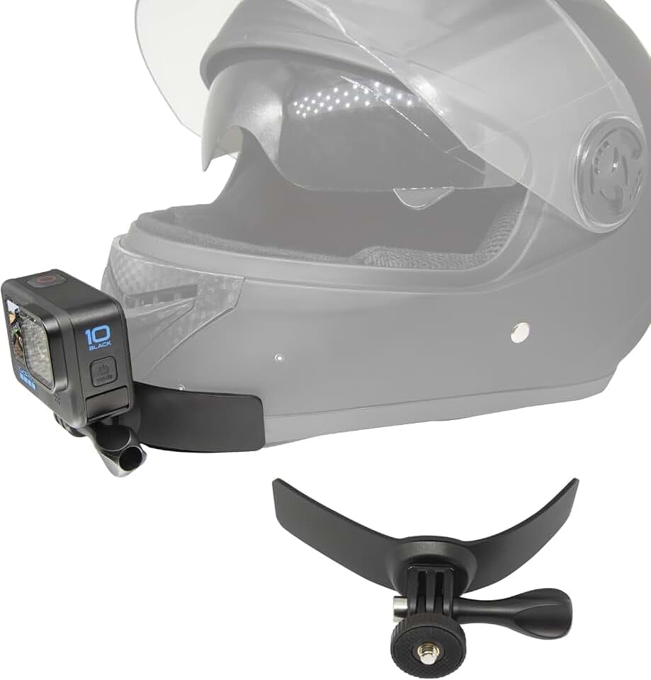 Suptig Helm-Kinnhalterung für GoPro Max Hero 13 12 11 10 9 8 Insta360 X5 X4 DJI Osmo Nano Action 3 4 5 Pro 6, Akaso More Action Kamera, Fahrradhalterung, Motorrad-Kinnhalterung