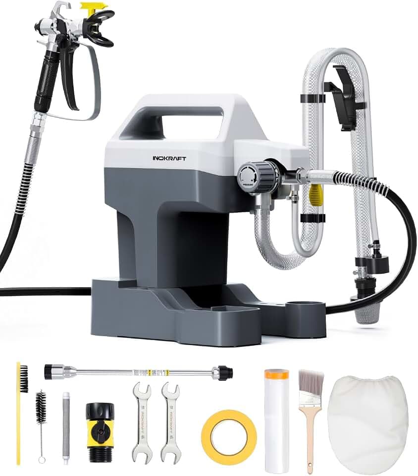InoKraft NEO Airless Paint Sprayer Kit, 3000 PSI 0.26 GPM, Lightweight