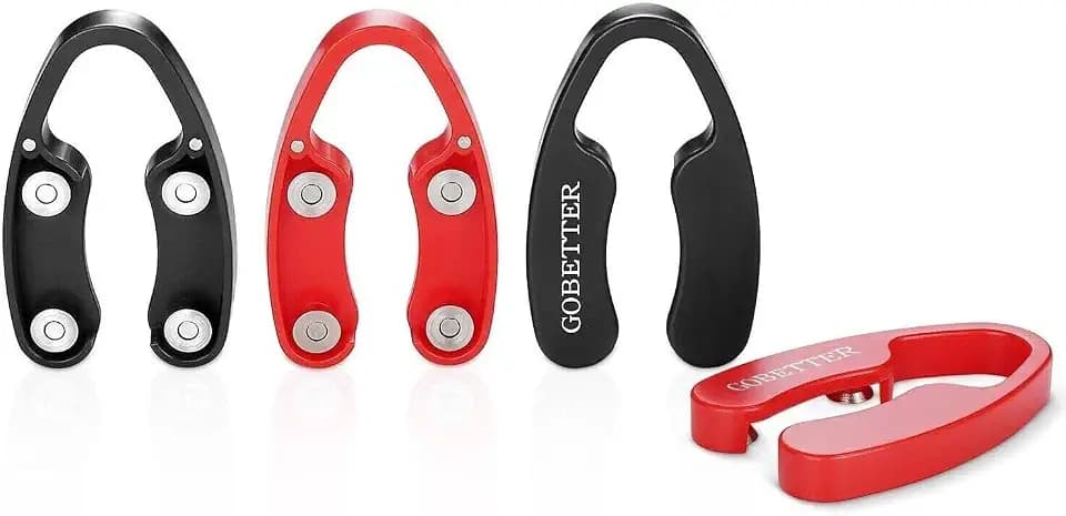 GOBETTER 4 Pcs Wine Foil Cutter with Magnetic Design, 2Black 2Red