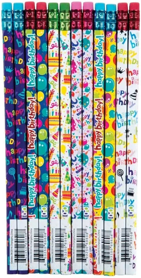 Raymond Geddes Birthday Number 2 Pencils For Kids (Pack of 72)