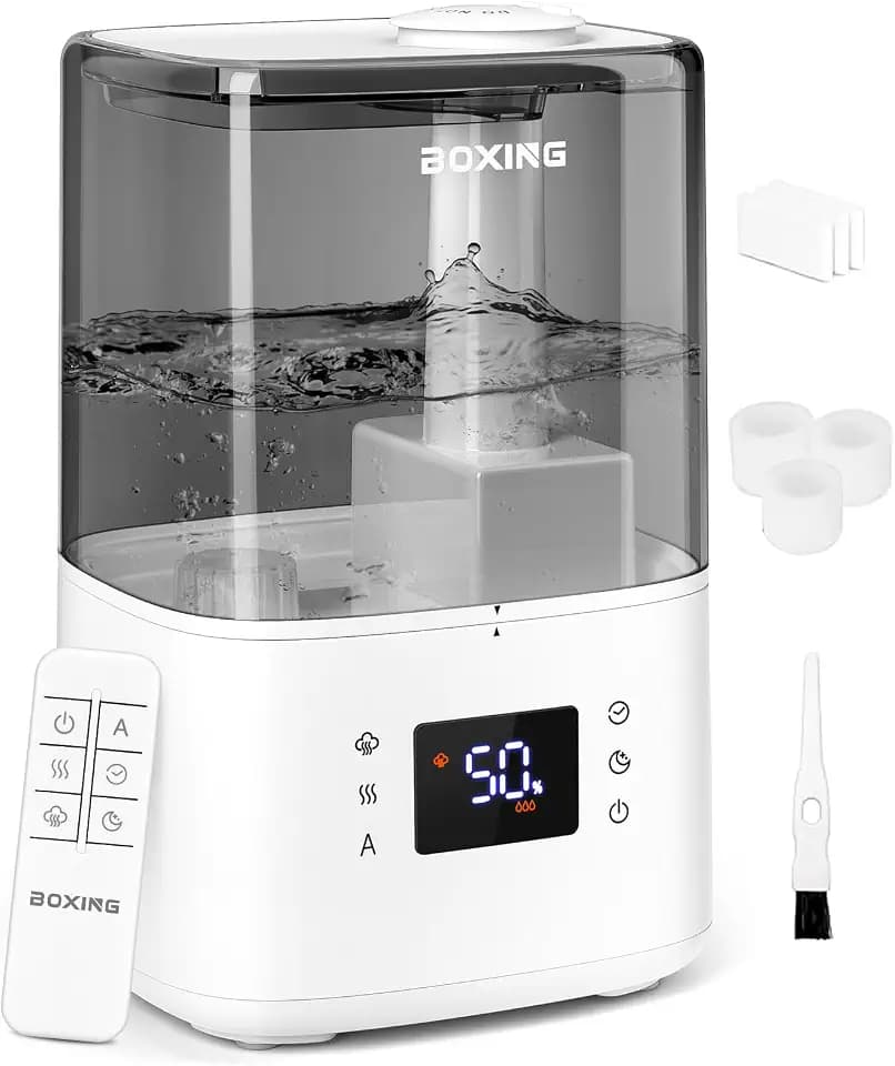 BOXING 4.5L Warm&Cool Mist Humidifier, Humidistat, Auto Mode, Remote,Timer