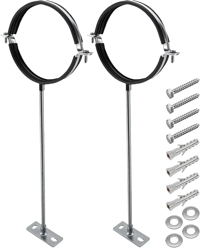 6 Inch Adjustable Pipe Bracket, B Vent Wall Round Gas Vent Pipe Strap