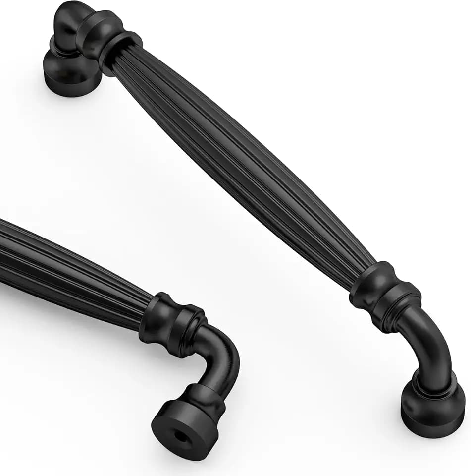 Asidrama 10 Pack 5 inch Matte Black Kitchen Cabinet Handles