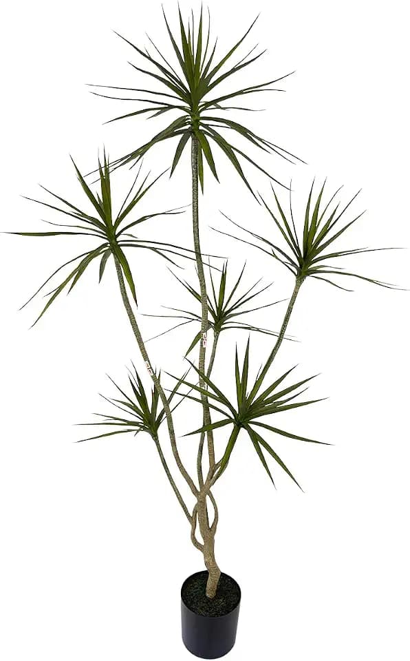 AfanD Artificial Dracaena marginata Plant 6ft Tall Indoor Tree。
