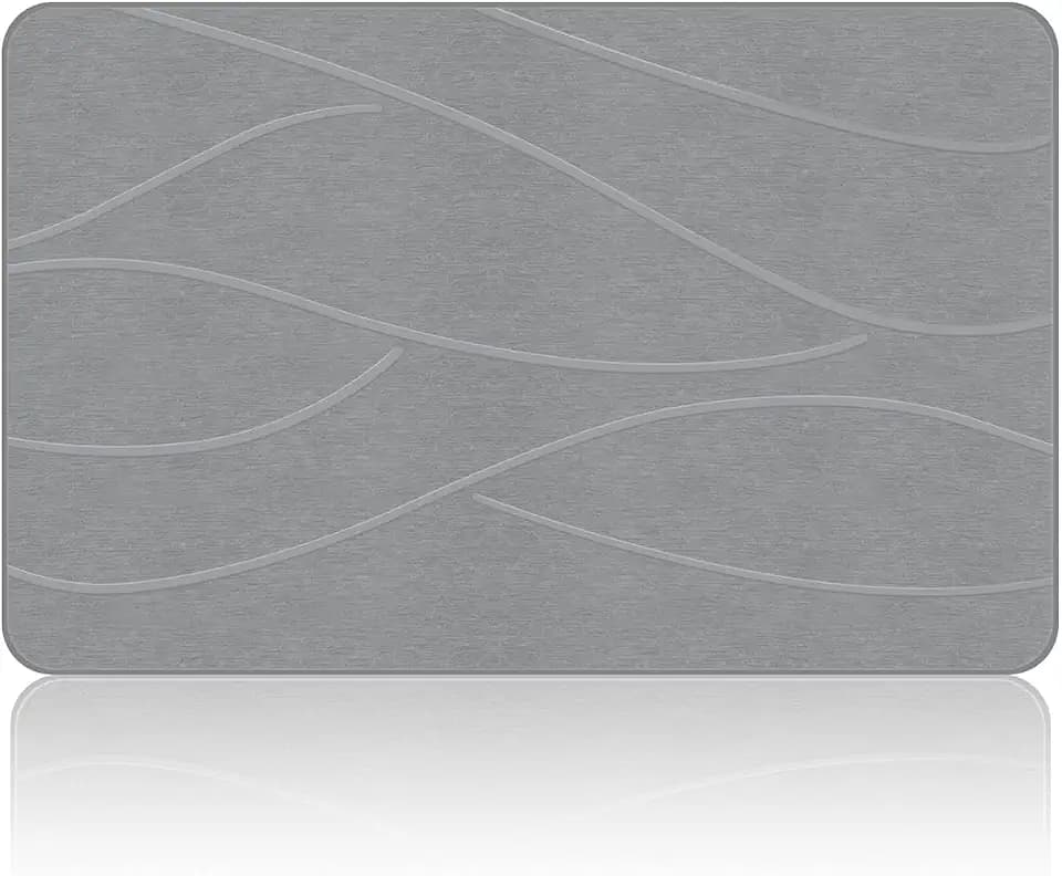 VEELOIM Stone Bath Mat Diatomaceous Earth Shower Mat