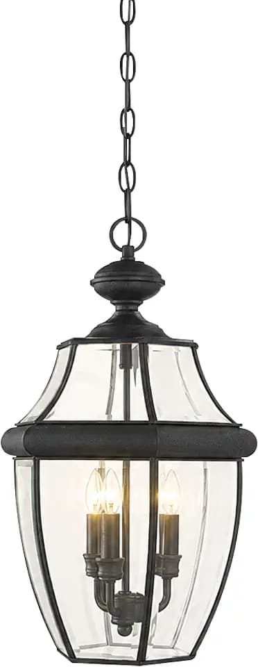 Generation Lighting Lancaster 3-Light Outdoor Pendant in Black