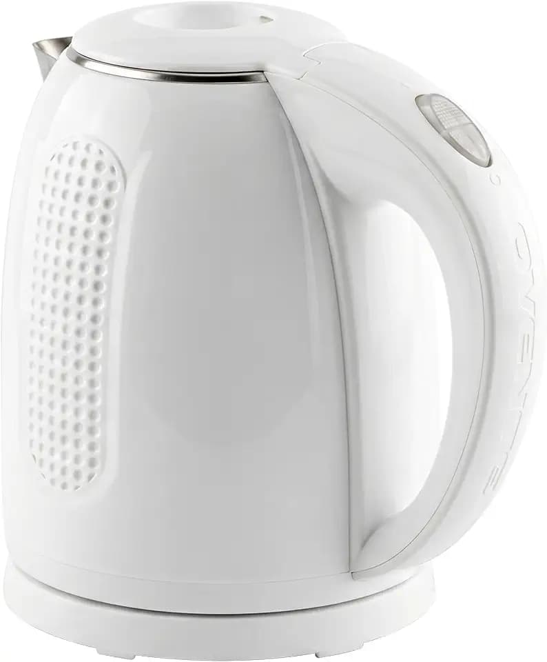 OVENTE 1.7L Double Wall Electric Tea Kettle, 1100W Power, White KD64W