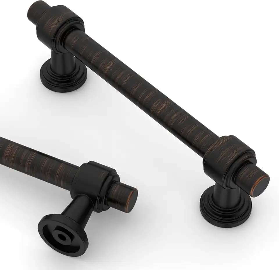 Asidrama 10 Pack 3.75 Inch(96mm) Oil Rubbed Bronze Kitchen Cabinet Handles, Cabinet Pulls Kitchen Cabinet Hardware for Cupboard Drawer Pulls