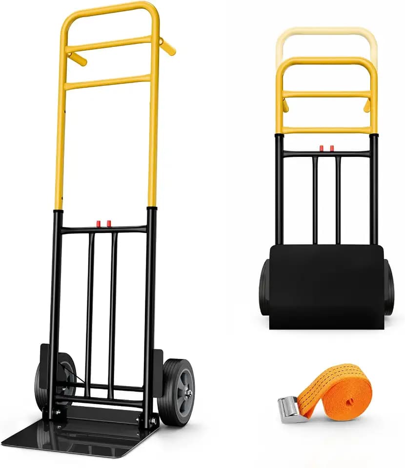 Folding Hand Truck Dolly Cart, 800 lb, for Moving, Warehouse, Home Office