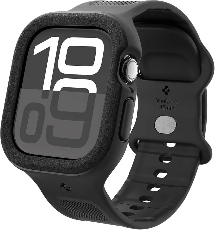 Spigen Vault Pro Hülle Kompatibel mit Apple Watch 11/10 42mm (2025/2024) - Matt Schwarz
