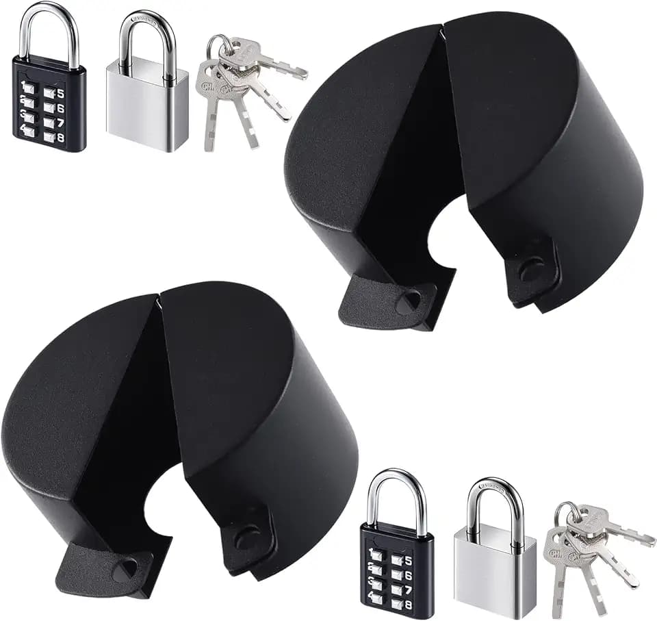 Outdoor Faucet Lock, 2 Pack, Black