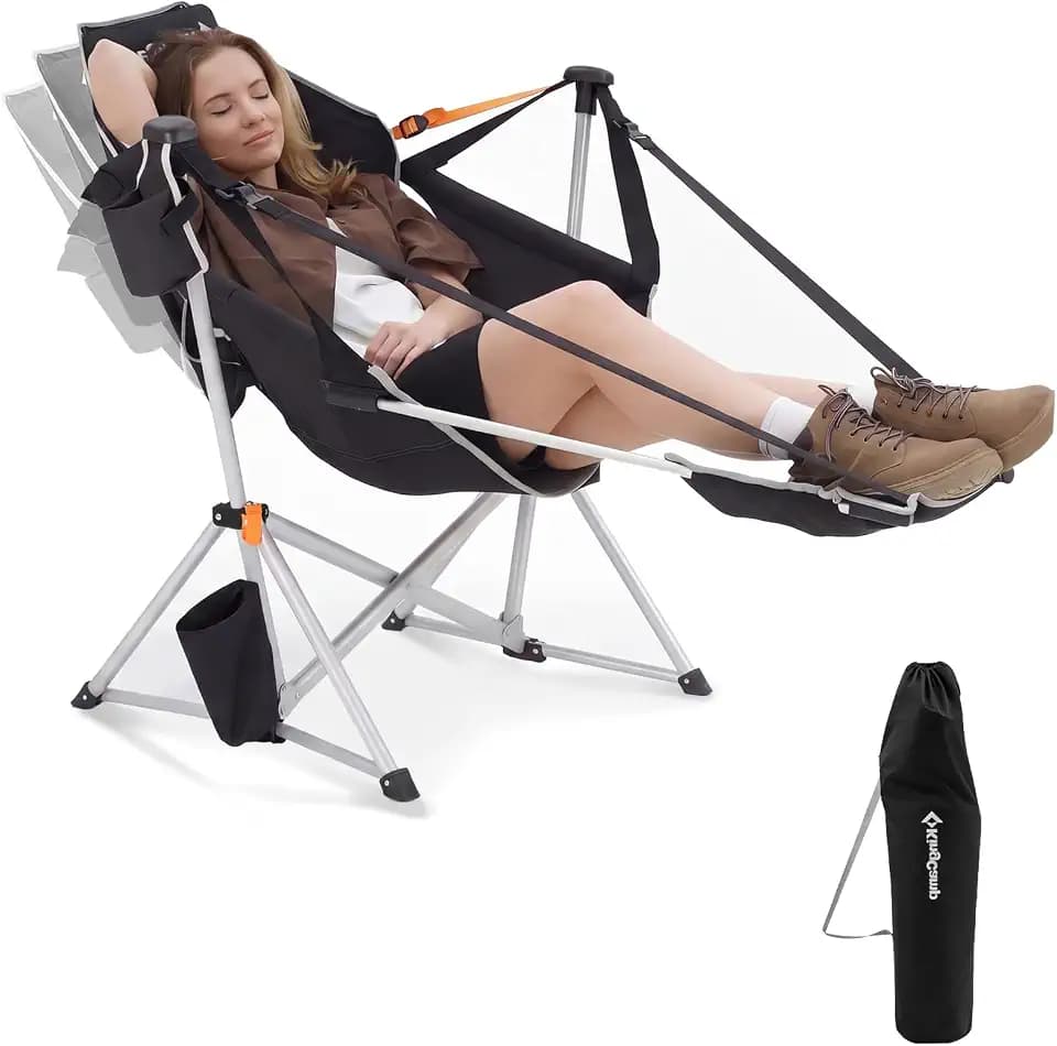 KingCamp Hammock Chair with Footrest, Heavy Duty Swinging Chairs 400lbs